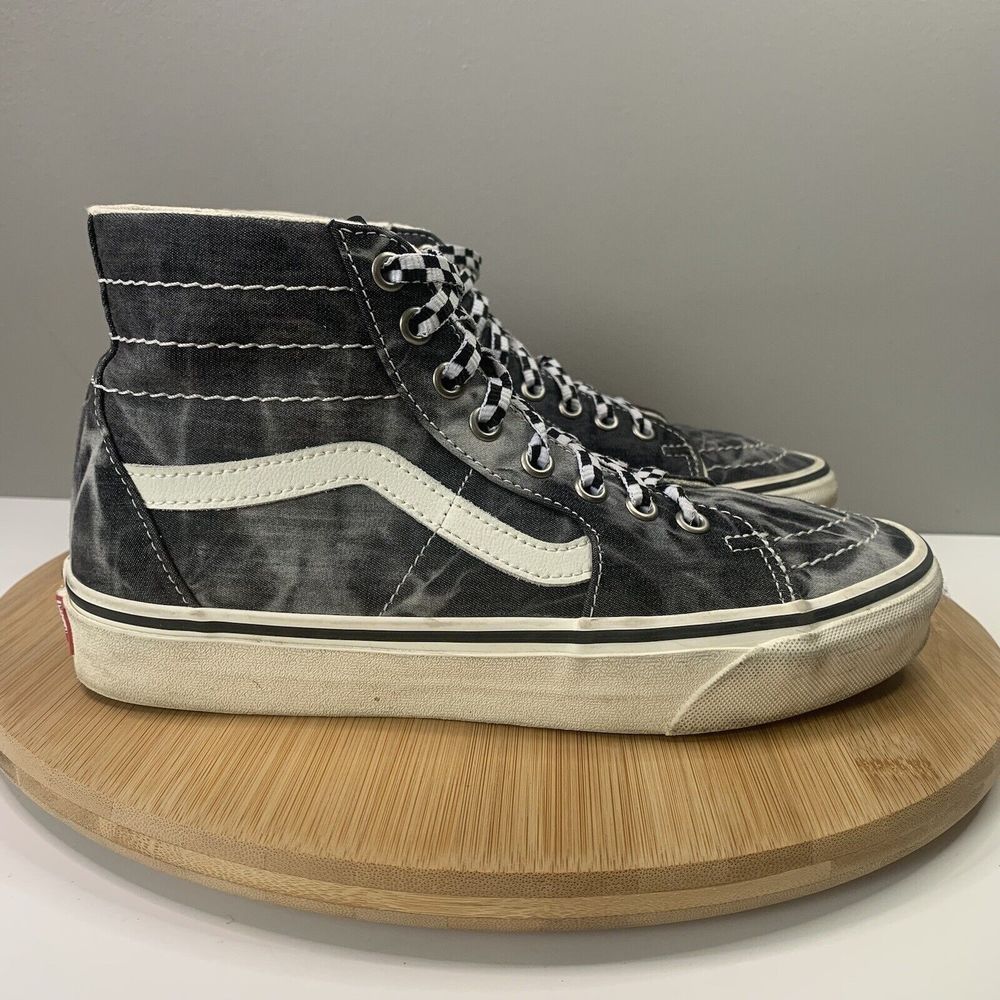 Vans SK8 Hi Tapered Denim Destroy Sneakers Men's 6.5 Womens 8 Skate Shoes 721356